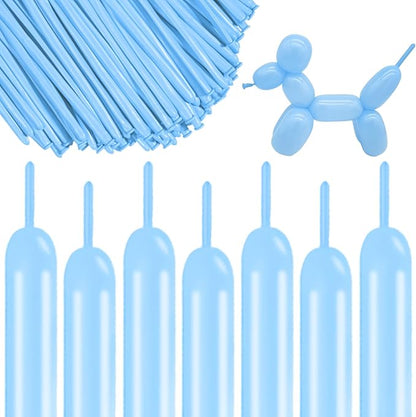 100 pcs 260 Long Balloons (Pastel Blue Balloons)