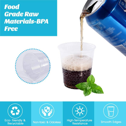 3oz Disposable Plastic Cups 500 Pack,Small Mouthwash Cups, Bulk Sample Tumblers for Home, School, Office, Parties, or Commercial Use