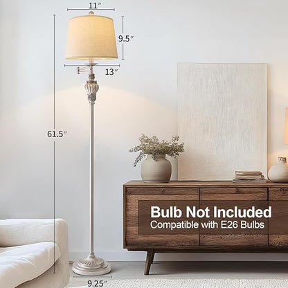 G-SAFAVA 61" Vintage Floor Lamp with 350° Adjustable Swing Arm, Tall lamp Standing Lamp for Living Room Bedside Bedroom Nightstand Retro Farmhouse Mid Century Lamp Light Home Décor Office Gifts
