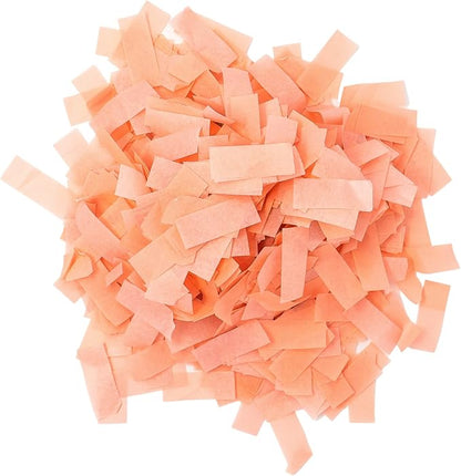 Ultimate Confetti, Orange UV Glow Rectangular Biodegradable Confetti -Tissue Paper Flame-Resistant & Slow-Falling Confetti for Cannon and Launcher use - Best for Celebrations - 1 lb, 16 oz