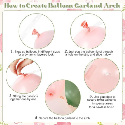 Sage Green Pink Gold Balloon Arch Kit 132Pcs Sage Green Pink Peach Ivory White Gold Clear Balloons for Boho Wildflower Baby Shower Bridal Shower Birthday Party Tea Party Decorations