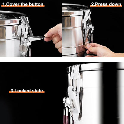 Stainless Steel Insulated Beverage Dispenser,Cold and Hot Drink Dispenser 5.28-Gallons 20 Liters Water Dispenser