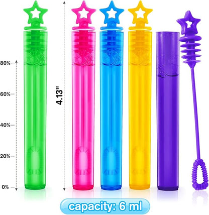 Bubble Wand, 300 Pieces Mini Bubble Wands Bulk in 10 Colors, Bubbles Party Favors Bulk for Kids, Summer Toys for Girls & Boys, Carnival Prizes, Themed Birthday, Wedding, Indoor Outdoor Activity