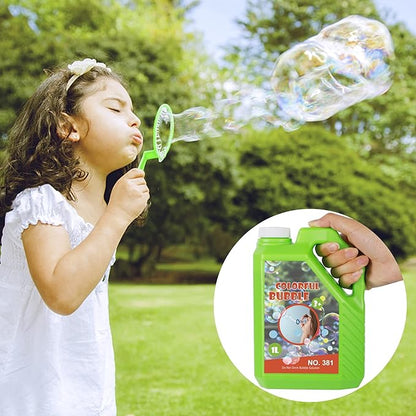 Lulu Home Concentrated Bubble Solution, 1 L/ 33.8 OZ Refill for Bubble Machines, Giant Wands, and Blowers - Up to 2.5 Gallons for Kids' Birthday Parties