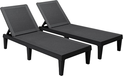 Devoko Outdoor Chaise Lounge Chair Set of 2