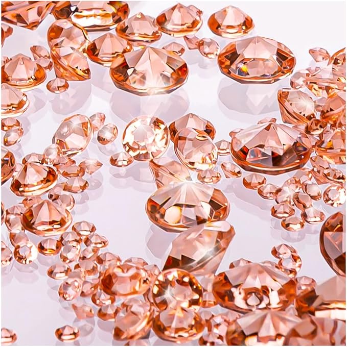 Luxury Rose Gold Party Decorations; Sparkling Confetti, Table Decor & Vase Filler for Elegant Wedding Centerpiece Arrangements