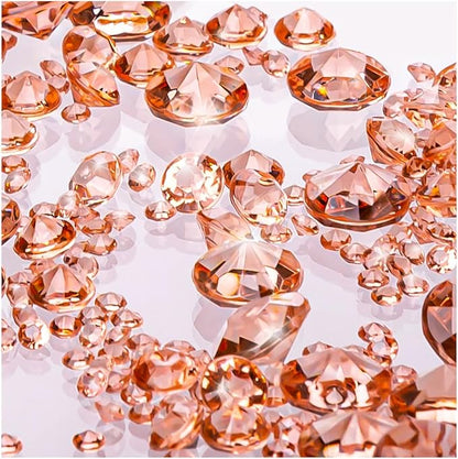 Luxury Rose Gold Party Decorations; Sparkling Confetti, Table Decor & Vase Filler for Elegant Wedding Centerpiece Arrangements
