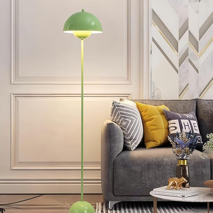 COSYLUX Modern Floor Lamp for Living Room, Industrial Tall Standing Lamp for Bedroom, Metal Shade Reflecting Light Reading Floor Lamp for Office, Nursery Room, Corner(Pastel Green)