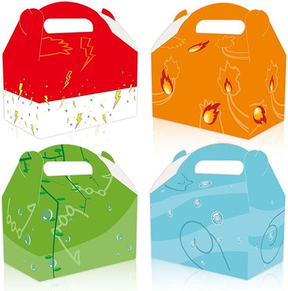 16pcs Cartoon Monster Birthday Party Candy Bags Yellow Red Goodie Gift Boxes for Kids Boys Girls Theme Birthday Party Supplies Decorations