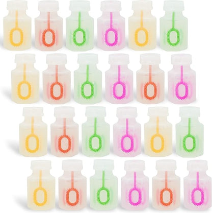 JOYIN 24 Pcs Mini Bubble Wands Assortment Party Favors Toys for Kids Child, Summer Gifts Bubbles Fun Toys,Wedding, Bath Time,Summer Outdoor Gifts for Girls Boys