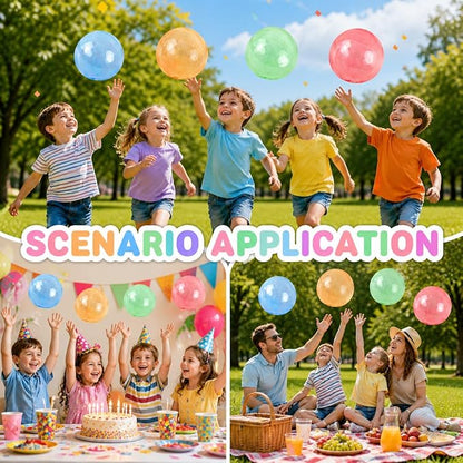 20 Pack Blow Plastic Bubbles Tubes for Kids – Magic Bubble Balloon Toys, 90s Nostalgia Blowing Bubble Ball Kit for Party Favors, Gifts, Outdoor Play & Craft Fun