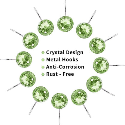 MitoVilla Sage Green Shower Curtain Hooks Rings, Metal Shower Hooks for Shower Curtain Liner, Sage Green Rust Proof Shower Rings for Curtain Accessories and Bathroom Shower Rod, 12 Pack Bathroom Set
