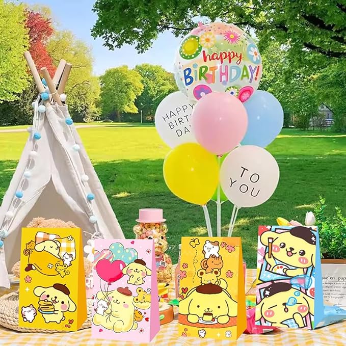 BNFUO 12pcs Cartoon Dog Party Favor Gift Bags Goodie Bags, Cartoon DogParty Supplies for Kids Birthday Decorations