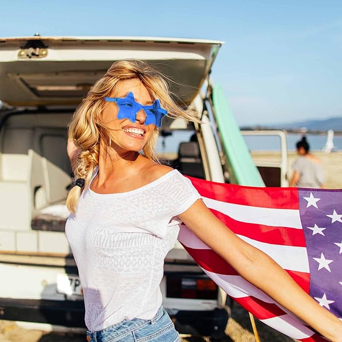 SUNOVELTIES 16/48 Star Rimless Sunglasses Irregular One Piece Colored Party Glasses Transparent Fun sunglasses for Teen Adult