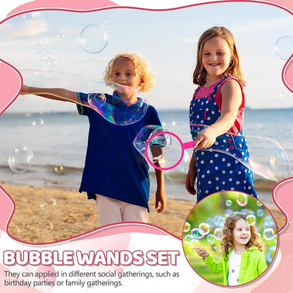 WinnerWhy 30 Pcs Big Bubble Wands Set Most Ages Summer Outdoor Birthday Parties, Without Bubble Solution (Bunny)