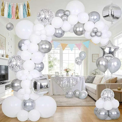 White Balloons, 60 PCS White Balloons 12 inch Latex Balloon for Birthday Party Decoration, Wedding, Baby Shower, Anniversary, Bridal Shower, Holiday Decoration and Balloon Garland