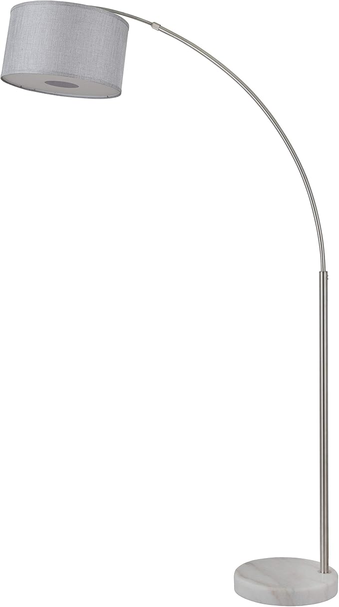 Major-Q Modern Arcing Floor Lamp - Tall Stand Up Arching Drum Shade - Large Contemporary Floor Lamp for Dining Rooms and Bedrooms - Corner Lamp for Office Lighting and Home Decor