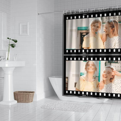Personalized Shower Curtain Set Custom Photo Shower Curtains Modern Minimalist Home Bathroom Curtain Decor with 12 Hooks 72 Inch Wide * 84 Inch High