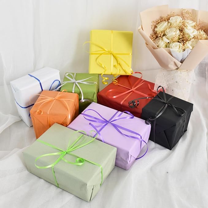 TONIFUL Rainbow Curling Ribbon-6 Assorted Colors Balloon Curling Ribbons Set-600 Yards Balloon String for DIY Decor,Gift Wrapping,Ribbons and Bows for Christmas New Year Birthday Gifts Supplies