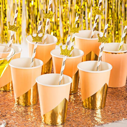 MOWO Gold Crown Confetti Table Decor and Party Wedding Event Decor, Gold Glitter, 200 Count
