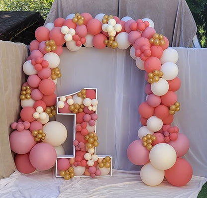 Dusty Pink Balloons 85Pcs Vintage Dusty Pink Balloon Garland Arch Kit 5/10/12/18 Inch Matte Latex Dusty Pink Balloons Different Sizes as Birthday Baby Shower Wedding Bridal Shower Party Decorations