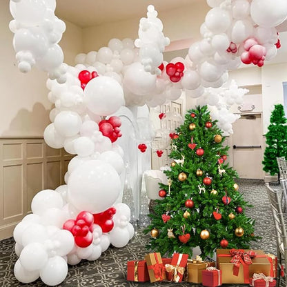 134Pcs White Balloons Different Sizes 5 10 12 18 Inch White Balloon Garland Arch Kit, Latex Balloons for Birthday Wedding Baby Shower Party Decorations.