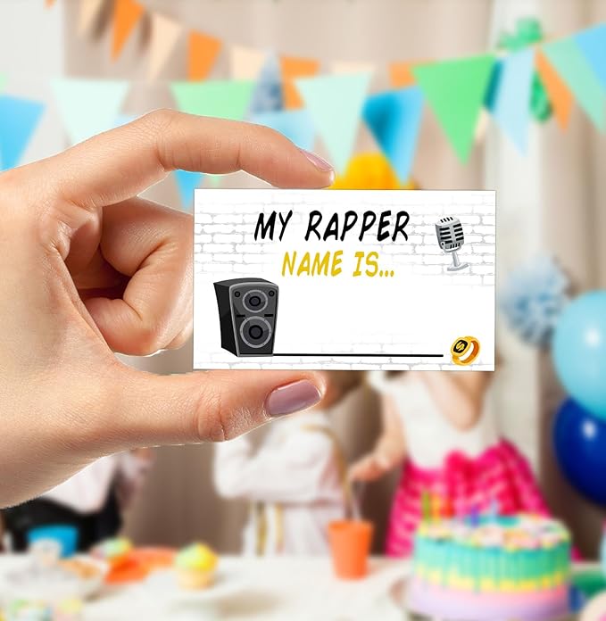Notorious One Birthday Decorations,Rapper Theme Birthday Party Sign,Rapper Activity Decoration Supplies,Game Night Party Decorations,What's Your Rapper Name Game