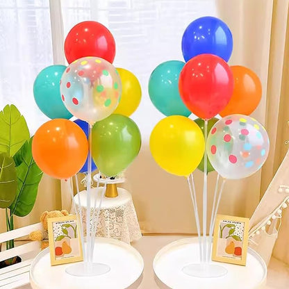 Voircoloria 6 Sets Balloon Stand Kits, Balloon Sticks with Base for Table Centerpieces Graduation Birthday Baby Shower Gender Reveal Party Decorations