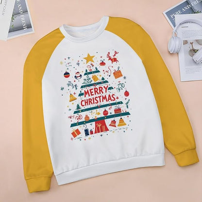 LOAIHA Christmas Sweatshirts for Women Christmas Tree Graphic Shirt Xmas Long Sleeve Merry Christmas Pullover Blouse