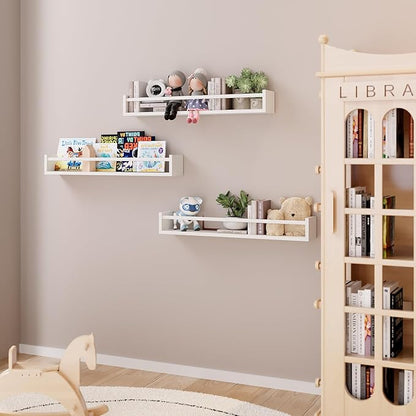 Fixwal Nursery Book Shelves, 23.6 Inch Floating Bookshelf