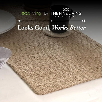 Jute Table Runner 72 Inches – Reversible Woven Burlap Jute Table Runner – Heat Resistant - Handmade Rustic Natural Look Rug for Farmhouse, Boho Dining Table Accessory (14x72)