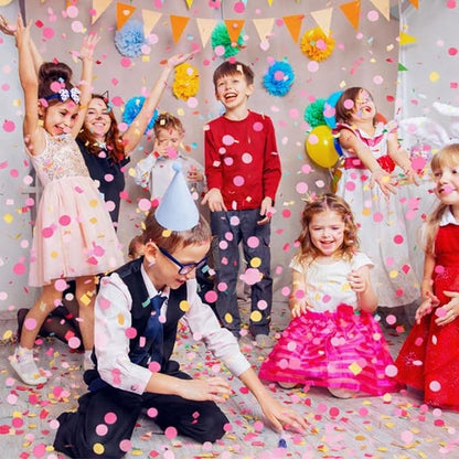 JOYIT Pink & Gold Confetti 3.5 oz – Vibrant Tissue Paper Circles for Birthdays, Baby Showers, Weddings & Bachelorette Parties | Perfect for Table Decor, Balloon Stuffers & Photo Backdrops