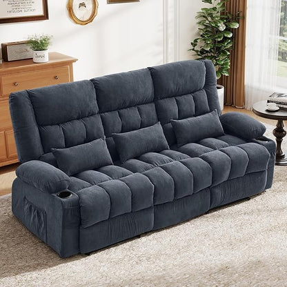 BOSMILLER Reclining Sofa with Cup Holders