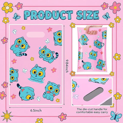 Eccliy 30 Pcs Kpop Goodie Bags Blue Cat Party Favors Bags Cartoon Kpop Team Band Inspired Goodie Candy Gift with Handles