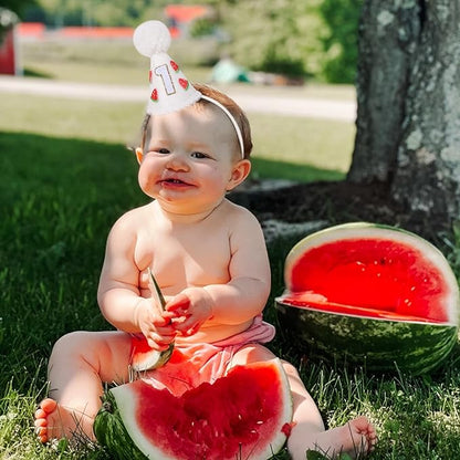 Watermelon 1st Birthday Hat - Sweet Birthday Party Decorations,One in a Melon Birthday Party Crown,Photo Prop (mini)