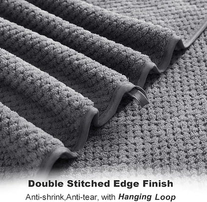 Extra Large Bath Towel Sheet Set 35x70 Inches - Oversized Highly Absorbent Towels Set,Jumbo Microfiber - Quick Dry, Lightweight,Super Soft for Bathroom,Hotel,SPA,Pack of 4 (Gray)