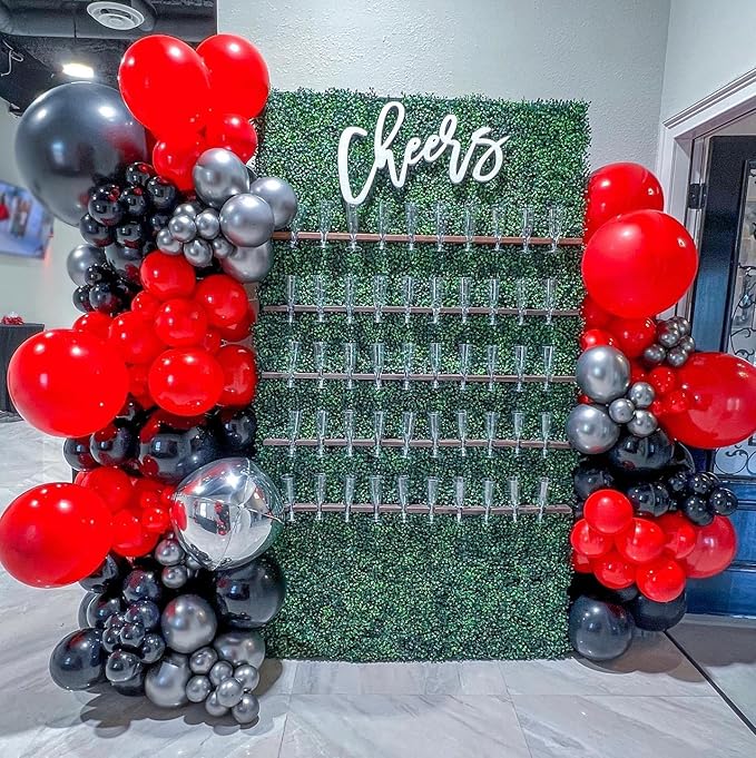 Red Balloon Garland Arch Kit - 110pcs Matte Latex Balloons in 5/10/12/18 Inch Sizes for Birthdays, Weddings, Holidays