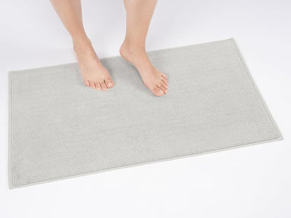 Cotton Paradise 100% Cotton Turkish Bathmat Rug, Soft Absorbent Quick Dry Non Slip, 17x24 Bathmat Rug, Silver Grey