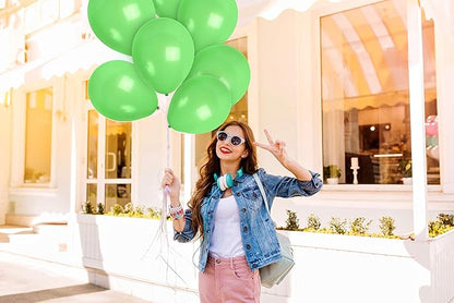 Treasures Gifted Light Green Balloons - Lime Green Balloons - Latex Party Balloons - Neon Green Balloons 12 Inch - Premium Large Green Balloons - Apple Green Balloons - 100 Balloons Bulk