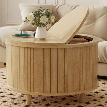 Easyego 31.5" Fluted Round Coffee Table
