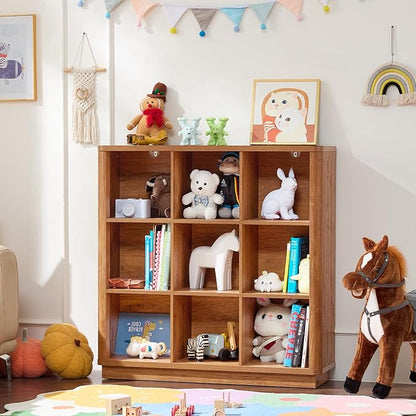 Joaxswe 9 Cube Storage Book Shelf, 40.5" Wide Organizer Bookshelf