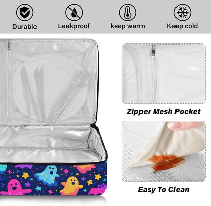 Casserole Carriers for Hot or Cold Food Reusable Casserole Dish Carrier Insulated Thermal Large Capacity Durable Perfect for Party Camping Family Gatherings Yellow Fish