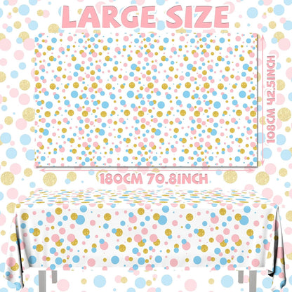 Gender Reveal Decorations Disposable Tablecloth, 3Pcs Gender Reveal Table Cloths Baby Shower Table Cover for Boy or Girl Gender Reveal Party Decorations Supplies