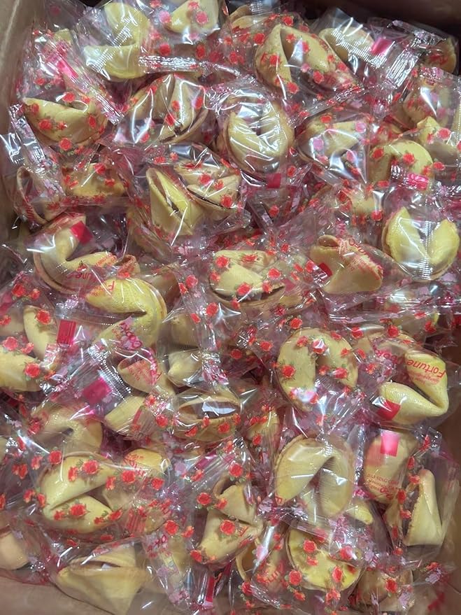 Fortune Cookies | Individually Wrapped Fortune Cookies for Christmas, Parties, Weddings, Events, and Celebrations with Fun Fortunes (100 Pack)