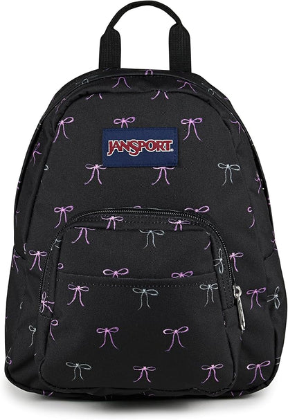 JanSport Half Pint Mini Backpack, 10.2 L - Durable Mini Bag Purse with Adjustable Shoulder Straps, Single Main Compartment, Zippered Stash Pocket, Bad Bows