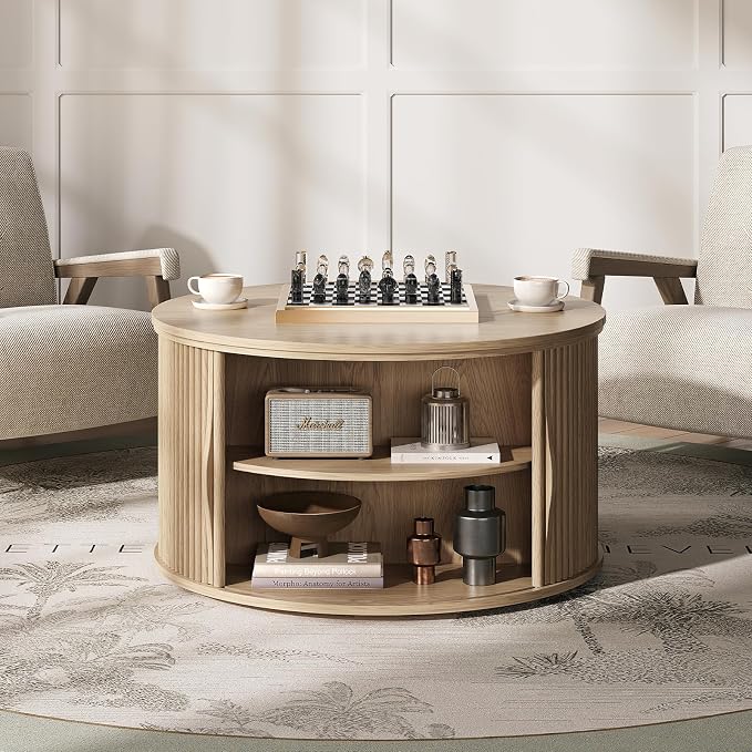 JOINICE 31.5" Round Lift Top Coffee Table
