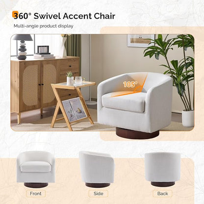 VINGLI 360°Swivel Accent Chairs Set of 2
