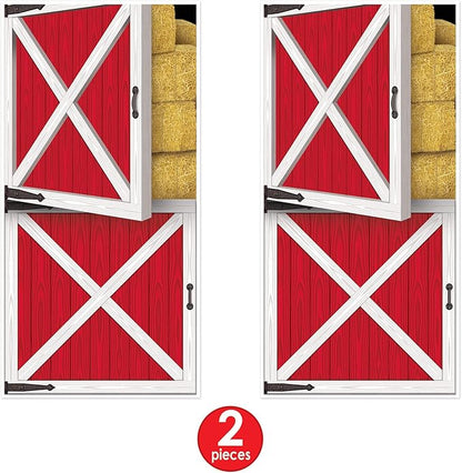 Beistle 2 Piece Plastic Western Barn Door Decorations For Farm Theme Birthday Party Supplies, Celebrating With You Since 1900