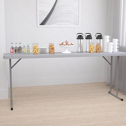Flash Furniture Kathryn Commercial Grade 6-Foot Gray Plastic Folding Training Table