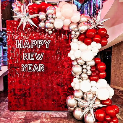 Red Balloons, 140pcs 18 12 10 5 Inch Different Sizes Pack Party Latex Balloons for Birthday Halloween Holiday Balloon Garland as Party Decorations